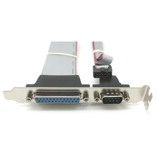 Serial DB9 Pin COM con Cable LPT de Pin DB25 paralelo con soporte de cabezal de ranura PCI 2024 - compra barato