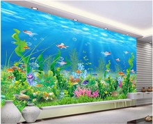 Papel tapiz 3d de mural personalizado, foto del mundo del Mar, coral, algas, Fondo de pared, decoración del hogar, murales de pared 3d 2024 - compra barato