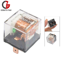 DC 24V 80A 5 PIN 1NO 1NC SPDT Green Indicator Automotive Truck Auto Car Relay Transparent Electromagnetic Sealed Relays 2024 - buy cheap