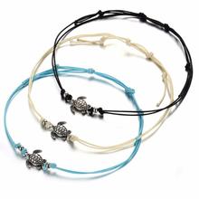 Pulseira das tartarugas paz trançada, bracelete para mulheres e homens, joias da moda, 1b065, 2021 2024 - compre barato