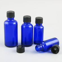Botellas de vidrio azul con tapa de plástico para el cuidado de la piel, frascos de vidrio azul para aceites esenciales con tapa de plástico negra de 1 onza, 10x5ml, 10ml, 15ml, 20ml, 30ml, 50ml, 100ml 2024 - compra barato