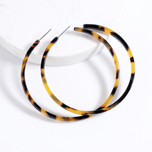 Fashion Colorful Acetate Acrylic Circle Hoop Earrings For Women Leopard Print Resin Geometric Big Earrings Fashion Jewelry Gift 2024 - buy cheap
