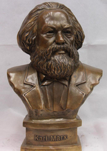 USPS to USA S0269 18 China Folk Brass Copper Bronze Made Colossus Leader karl marx Head Art Statue 2024 - buy cheap