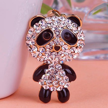 Cute Enamel Panda Animal Brooches Shiny Noble Austrian Crystal Women Broches Best Bridal Accessories Scarf Pins Accessory 2024 - buy cheap