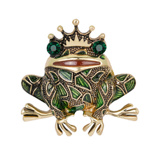 OneckOha Frog King Brooches Zinc Alloy Retro Animal Pin Garment Accessories Vintage Brooch Pin 2024 - buy cheap