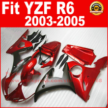 Personalizar motocicleta abs carenagens conjunto para 2003 2004 2005 yamaha yzfr6 vermelho preto yzf r6 03 04 05 kits carenagem peças de reparo do corpo 2024 - compre barato