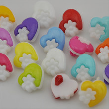 100 pcs New heart with Plastic Button / Sewing lots Mix 14 mm PT29 2024 - buy cheap
