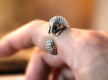 Retro Little Hedgehog Ring Antique Silver tone cute Animal Ring for women fashion pretty lovely Jewelry gift for girl friend 2024 - buy cheap