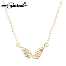 Cxwind Fashion Angel Wings Heart Pendant Necklace for Women Feather Necklaces Choker Statement Charm collares 2019 Gift 2024 - buy cheap
