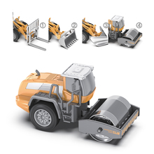 Engineering Road Roller Bulldozer Model Car Forklift Truck Shovel Loader 1:55 Toys Gift Alloy Head Can Exchanged For Kid 1 Set 2024 - buy cheap