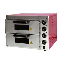 Double electric roasting pink oven household bread baking box pizza shop cake shop ~350 degrees 3000 watts PZ-ER2PR 2024 - buy cheap