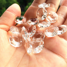 Envío Gratis 50 unids/lote 14mm cristal perlas octagonales con 2 agujeros para la lámpara de araña prisma Suncatchers cuentas 2024 - compra barato