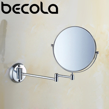 Hotel 8inch Diameter Bathroom Shaving Makeup Mirror Wall Mount Two Sides Chrome Extendable Swivel Mirror with 3X Magnifying 2024 - buy cheap