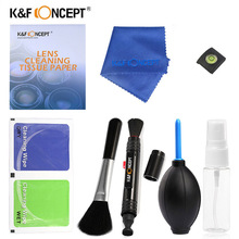 Kit de limpeza de lente 8 em 1, conjunto de limpeza com escova, toalhetes e soprador de ar para câmera canon nikon sony com tampa de sapata nivelada 2024 - compre barato