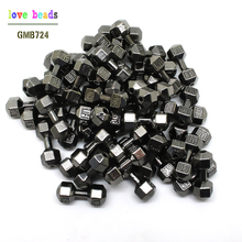 10pcs/lot 8*20mm Black Barbell Dumbbell Spacer Beads Charms fit Diy Beaded Fitness Bracelets Making (w03523) 2024 - buy cheap