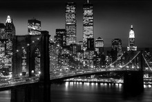 Home Decor Brooklyn Bridge Night-Silk Art Poster Wall Sicker Decoration Gift 2024 - buy cheap