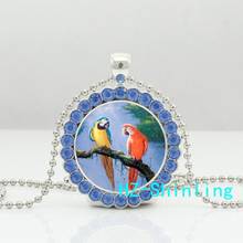 New Parrot Beautiful Crystal Necklace Couple Parrots Pendant Bird Jewelry Novel Crystal Pendant Necklace HZ6 2024 - buy cheap