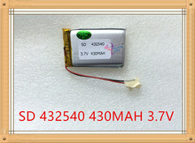 Batería de energía de 3,7 V batería de polímero de litio MP3 punto lápiz de lectura MP4 grabadora de conducción 432540 pluma de grabación 430mAh 2024 - compra barato