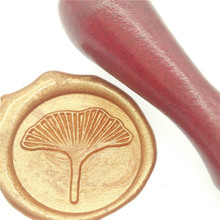 Ginkgo Leaf flower wax seal stamp,Envelope seal DIY sealing wax stamp vintage custom design box set wood metal handle deco 2024 - buy cheap
