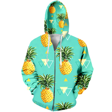Fashion Fruit Zipper Hoodies Men Hoodie Sweatshirts Pineapple Orange 3D Print Unisex Hip Hop Streetwear Hooded Zipper Coat 2024 - buy cheap