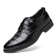 Мужская обувь из натуральной кожи крокодила в британском стиле, большие размеры, модная деловая обувь, 2019 2024 - купить недорого