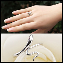 Newly Arrival Hot Selling Fashionable  Soft Snake Shaped Woman Ring - Color Silver RING-0069 Free Shipping 2024 - buy cheap