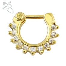 Gold nose piercing nose ring hoop septum rings 16g septum clicker real nose piercing earrings septum jewelry Open pircing nariz 2024 - buy cheap