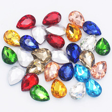 Gota forma piontback strass 30 pçs brilhantes cristais claros grânulos de strass artesanato gemas cola em strass para decoração de roupas 2024 - compre barato