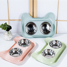 Pet Products Stainless Steel Pet Bowl Cat Dog Puppy Travel Feeding Feeder Pet Feeding Tool Dog Food Double Bowl Tableware 2024 - buy cheap