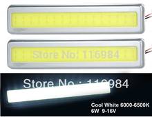 2PCS x silver shell 14.5 x 1.7cm COB Bulb Car LED Daytime Running Light DRL Fog Driving Lamp 2024 - buy cheap