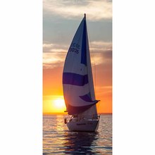 Sailboat In Sunrise Wall Murals Wall Stickers Door Sticker Wallpaper Decals Home Decoration Aug083057 2024 - buy cheap