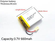 3.7V 660mAh 443441 Lithium Polymer Li-Po li ion Rechargeable Battery cells For Mp3 MP4 MP5 GPS PSP mobile bluetooth 2024 - buy cheap