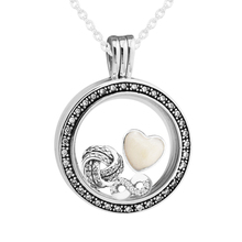 Medium FANDOLA Floating Locket Pendant & Necklace With Infinite Love Petites 100% 925 Sterling Silver Jewelry Free Shipping 2024 - buy cheap