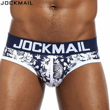 JOCKMAIL Brand Men Underwear Briefs Cotton print Gay calcinhas calzoncillos hombre slip cuecas Gay Sleepwear male panties shorts 2024 - buy cheap