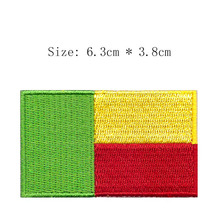 Parche bordado de bandera de Benín, kit de bordado de parche de Ciudad de porto-novo, 6,3 cm de ancho 2024 - compra barato