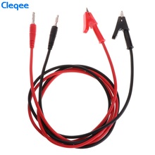 HOT Cleqee P1040 1Set 1M 4mm Banana Plug to Crocodile Alligator Clip Test Probe Lead Wire Cable Test Leads Kits 2024 - buy cheap