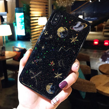 Glitter Star Moon Soft Silicone Phone Case For iphone X XS MAX 7 8 plus TPU Clear Cases for iphone 6s 6s plus Back Cover Capa 2024 - buy cheap