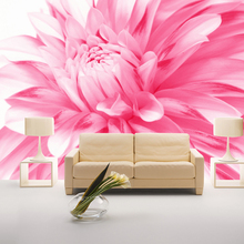 Atacado flor rosa mural da parede 3d mural para o quarto sala de estar 3d foto mural da parede ao ar livre 3d mural decoração casa 2024 - compre barato