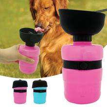 Cão de estimação garrafa de água dispensador de água do cão filhote de cachorro gato portátil dobrável ao ar livre copo de silicone squeeze tigela de água 2024 - compre barato