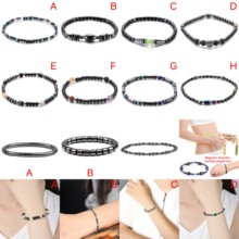 Body Slimming Weight Loss Anti-Fatigue Healing Bracelet Hematite Beads Stretch Bracelet Magnetic Therapy Bead Slim For Men Women 2024 - buy cheap