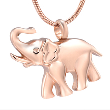 K9743 Elefante Aço Inoxidável Titular Jóias para Pingente de Cinzas Da Cremação Memorial Keepsake Urnas para Animais Mulheres Homens Colar 2024 - compre barato