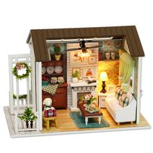 Diy Miniature Dollhouse Original Handmade-assembly Wooden Casa Building Model Miniaturas Puzzle Toys Christmas Gift for Children 2024 - buy cheap