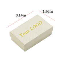 Pode personalizar logotipo em 5x8cm caixa de joias para colar/brinco/anéis conjuntos de embalagem caixas de presente caixas de exibição 32 peças 2024 - compre barato