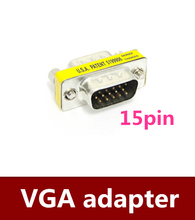 High Quality  50pcs/lot   15 pin VGA male  to male connector ,DB15 VGA connector  adapter     Free shipping 2024 - buy cheap