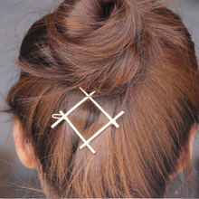Timlee h015 frete grátis presilha de cabelo fashion com metal quadrado presilha de cabelo acessório para cabelo atacado 2024 - compre barato