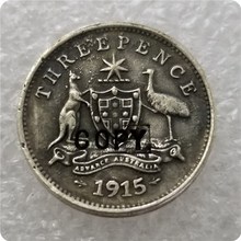 1915 австралийская Тройная копия монеты 2024 - купить недорого