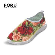 FORUDESIGNS Spring Summer Floral Style Women Flats Shoes Casual Women's Sneakers Beach Loafers Lovers Slip-On Mesh Shoes Woman 2024 - buy cheap
