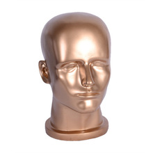 New 1PC Male Mannequin Manikin Head Display Wig Hat Glasses Mould Show Stand Model Cosmetology Men Head Model Gold 2024 - buy cheap