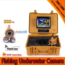 Kit de câmera de pesca subaquática, com barra de chumbo duplo de 50 metros de profundidade, monitor com dvr, caixa de plástico rígido embutido e amarelo 2024 - compre barato