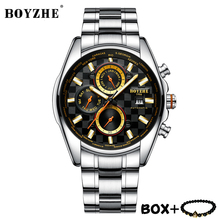 Luxury Men Watch BOYZHE Mechanical Watches Waterproof Wristwatch Luminous Automatic Self-Wind Stainless steel Business Watch Men 2024 - buy cheap